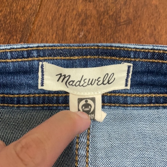 Madewell Denim Patch Pocket A-Line Mini Skirt Size 6 - Picture 4 of 5